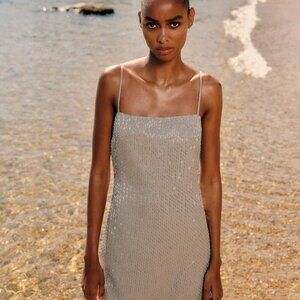 ZARA BEADED MINI DRESS Sizes S, L NEW WITH TAG!